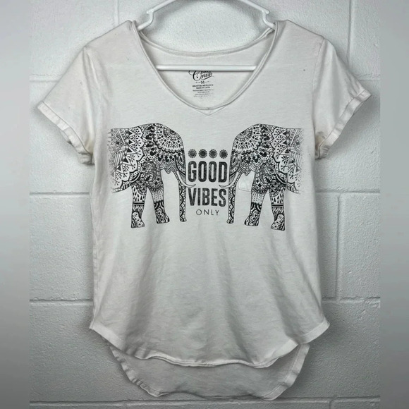 cold rush Tops - Good Vibes Only Elephant Shirt Size Medium